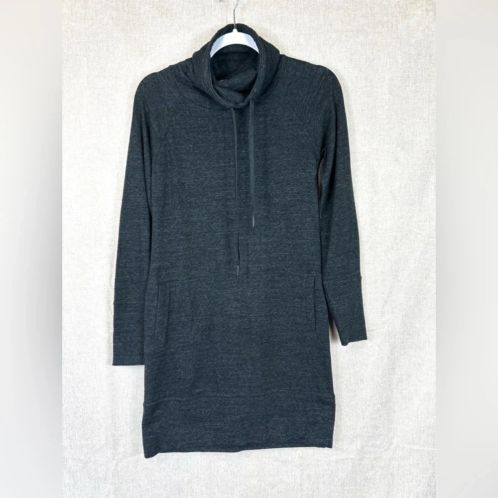 Prana merino blend sweatshirt dress charcoal grey size xs - Picture 2 of 15